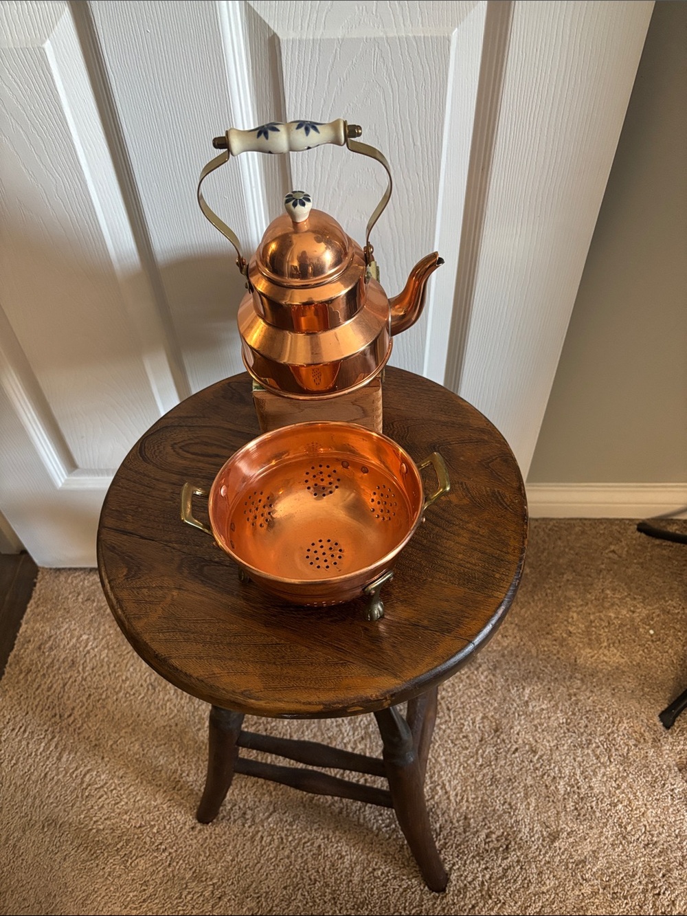 Copper Colander and Kettle Set - Copper Finish